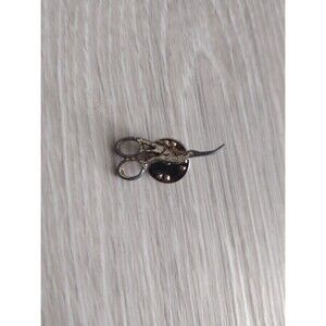 Vintage Miniature Stork Embroidery Scissors Lapel/Hat Pin